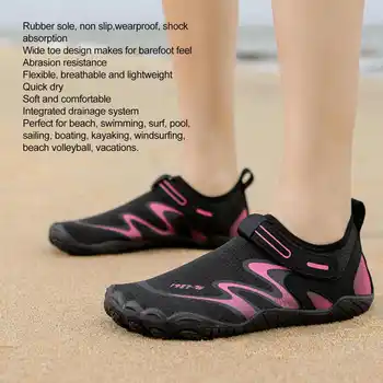 1 пара пляжной обуви, обувь для водных видов спорта, женская обувь для босиком, быстросохнущая, устойчивая к скольжению для пляжного тенниса, пеших прогулок, кемпинга