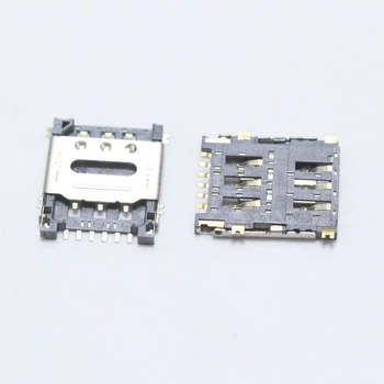1 шт. разъем Nano-SIM 6P для мини-карты с нижним корпусом, позолоченный 2x3Pin разъем для подключения Nano sim-карты