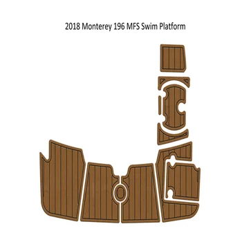 2018 Monterey 196 MFS Плавательная платформа с подножкой Лодка EVA Пенопласт Пол палубы из искусственного тика