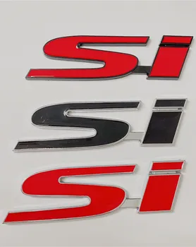 20X 3D металлический автомобильный стайлинг Логотип SI Значок Хромированная наклейка Эмблема для автомобильных аксессуаров Honda Civic Accord