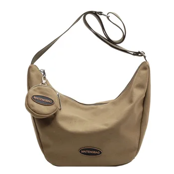 2785 Маленькая модная женская сумка подмышками 2022 Осенние и зимние холщовые сумки для клецек Универсальная сумка через плечо большой емкости