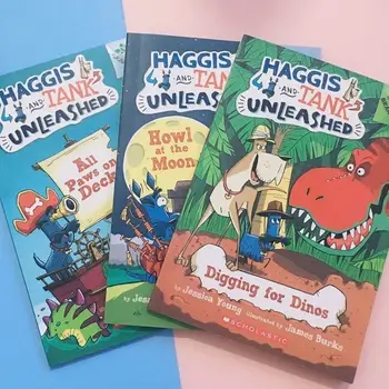 3 шт./компл. Английский юмористический комикс Haggis and Tank Unleashed для детей Livre Libro