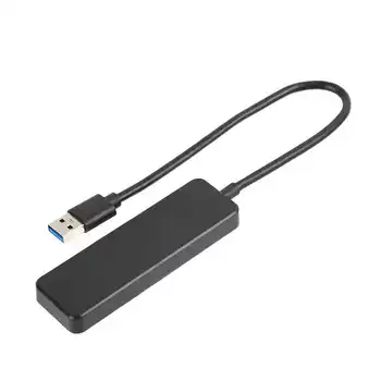 4-Портовый концентратор USB3.0 Высокоскоростной 5 Гбит/с Ультрапрочный Черный USB3.0 4-Портовый Концентратор USB-концентратор многопортовый адаптер