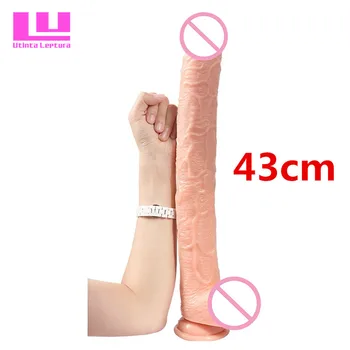 43-сантиметровые огромные фаллоимитаторы с прочной присоской, реалистичный большой пенис, женский мастурбатор, секс-игрушки, товары для взрослых