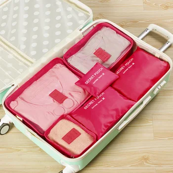6шт/набор путешествия мешок хранения для одежда аккуратные организатор шкаф чемодан сумка организатор путешествий сумка обувь куб сумка