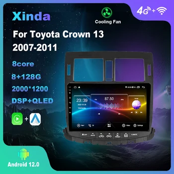 9 Дюймов Android 12,0 Для Toyota Crown 13 2007-2011 Мультимедийный Плеер Авто Радио GPS Carplay 4G WiFi Bluetooth DSP