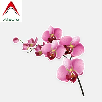 Aliauto Красивые автомобильные наклейки с орхидеями, высококачественные автоаксессуары, декоративные цветы, наклейка, 13*13 см