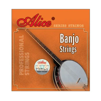 Alice AJ04 AJ05 4-струнные или 5-струнные струны для банджо с покрытием из медного сплава с покрытием из нержавеющей стали