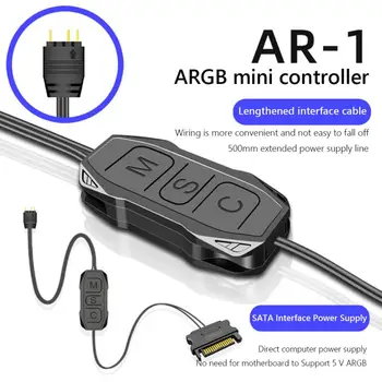 Argb Sync Controller 5v 3 Pin К Кабелю Sata Mini Argb Controller Удлините кабель в Ширину Для большинства устройств 5v Argb Rgb Argb