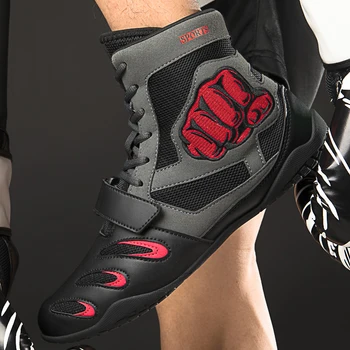 ARTEMISIA Профессиональная мужская обувь для борьбы, боевые ботинки, Мужские удобные красные тренировочные кроссовки, Размер 35-46