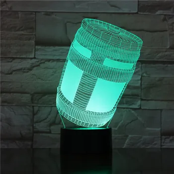 Chug Jug 3D Светодиодная лампа USB Night Lamp Индивидуальная Прямая Доставка Со Всеми Формами 7 Цветов Изменение Декора Световое Шоу 1713