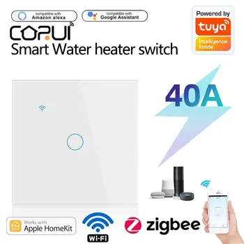 CORUI Tuya Homekit Wifi ZigBee Smart Boiler Switch Водонагреватель 40A Поддержка Alexa Google Home Голосовое Управление Таймер Автоматизация