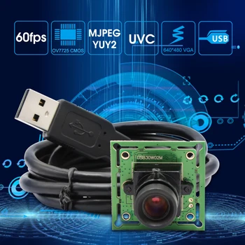 ELP 640*480 VGA USB2.0 OmniVision OV7725 Цветной CMOS объектив M12 USB Модуль Камеры с MJPEG 60 кадров в секунду Плата камеры usb