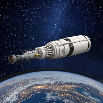 Gobricks MOC Saturn V Масштаб 1: 110 Многоразовые Ядерные ракеты Шаттлы Комплект строительных блоков Космический спутник Исследовательский корабль Кирпичи Игрушки