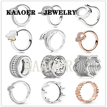 KAAOER 2023 серебряные новинки кольцо в форме капли серии love ring с цирконом подходит для летнего подарка подруге на День матери