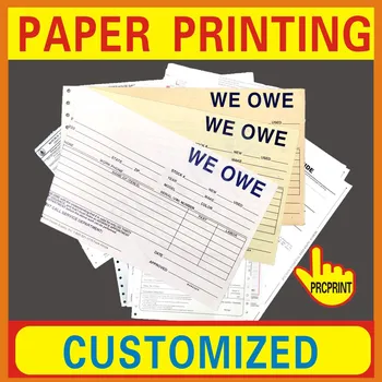 Prcprint Печать на заказ, Размер букв 3Ply, непрерывная безуглеродистая компьютерная бумага, печатная форма Ncr Копирует бумагу в листы