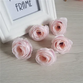 WedFavor 50шт 5 см Искусственные цветы Шелковые розы Головки для вечеринки Свадебные украшения Цветочный венок Аксессуары для дома