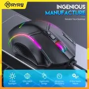 Беспроводная макро игровая мышь RYRA с подсветкой RGB Максимум до 6 уровней 12800 точек на дюйм 12 программируемых клавиш Проводная игровая мышь для ПК ноутбука