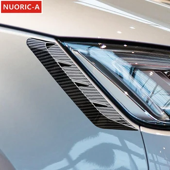 Брови переднего заднего фонаря, декоративные наклейки, вентиляционные отверстия в виде акульих щек, накладка на впускной клапан бампера, автомобильный стайлинг для Audi A4 B9 2017-2019