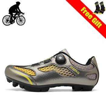 Велосипедная обувь Sapatilha Ciclismo Mtb с добавлением носков, самоблокирующиеся спортивные кроссовки для шоссейного велосипеда, Износостойкая обувь для горного велосипеда