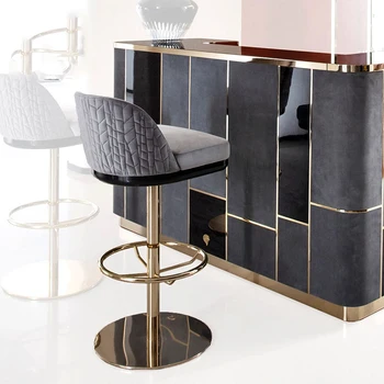 Вилла middle island в креативном стиле 2021 года, роскошный барный стол с полукруглой дугой, современная и простая мебель для столовой