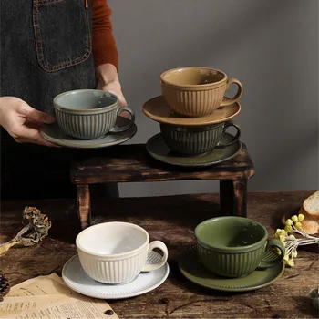 Винтажный набор кофейных чашек чашка-блюдце керамическая кофейная керамика креативная чашка для послеобеденного чая индивидуальность latte artebra