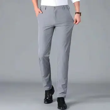 Вышитые Деловые Официальные брюки Мужские В Корейском стиле, Облегающие Офисные брюки для светского костюма, Высококачественная уличная одежда, брюки по щиколотку W01