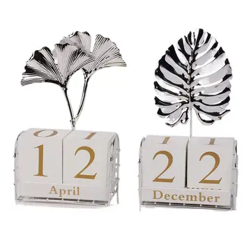 Деревянный календарь с не выцветающей датой записи, деревянный календарь с ручным откидыванием, квадратный календарь, декор, настольный календарь для дома