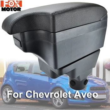 Для Chevrolet Sonic Aveo 2012-2018 Новый подлокотник 2014 Стайлинга автомобилей Черная коробка центральной консоли