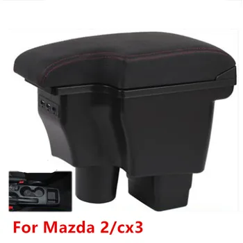 Для Mazda2 Skyactiv версии Cx3 CX-3 Коробка для подлокотников Центральная коробка для хранения Коробка для автомобильных подлокотников с USB зарядкой