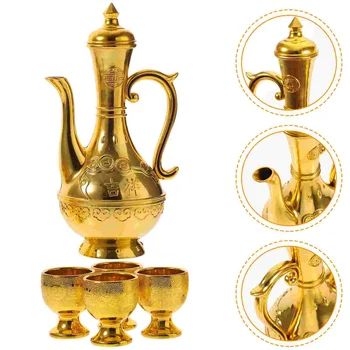 Домашнее предложение в стиле ретро, Тибетский изысканный чайник, Кубок, настольное украшение, Храм