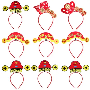 Китайский стиль Новогодняя Ретро повязка на голову, детские украшения для волос, реквизит для фотосессии, праздничное платье для вечеринки