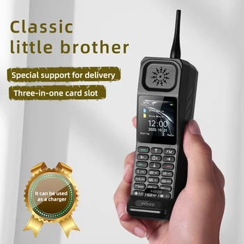 Классический маленький мобильный телефон H999, блок питания с громким динамиком, Сильная вибрация, видео, FM-будильник, Мини-мобильный телефон с двумя SIM-картами
