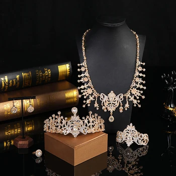 Коллекция винтажных украшений в арабском поп-стиле, серьги, ожерелье, кольцо, браслет, корона, турецкая поп-свадебная бижутерия в подарок
