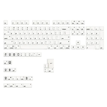 Колпачки для клавиш в стиле MAC Dye Sub PBT MDA Keycap для GK61/64/68/75/84/87/96/980/104/108 Механическая клавиатура MX Switch, 133 клавиши