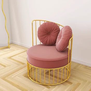 Кресло для отдыха на полу в спальне, современная спинка, Стальные дизайнерские стулья для белой комнаты