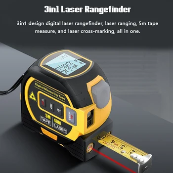 лазерный Дальномер 5 м Измерительная Лазерная Рулетка Цифровой Лазерный Дальномер Цифровая Электронная Рулетка Линейка Из Нержавеющей Ленты