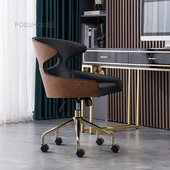 Легкое роскошное Компьютерное кресло Nordic, Бытовые Офисные стулья с простым подъемом, Мебель для дома, Удобное игровое кресло с поворотной спинкой