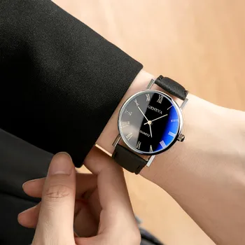 Модные мужские часы От топового люксового бренда, мужские кварцевые часы, модные простые влагостойкие деловые кожаные часы 2023 года.