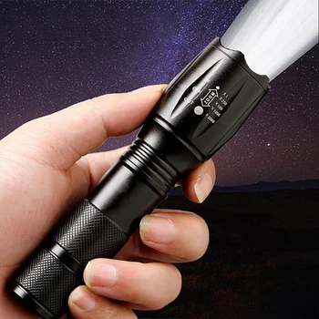 Мощный светодиодный фонарик из алюминиевого сплава, портативный фонарик, USB перезаряжаемый, для кемпинга на открытом воздухе, тактический фонарь-вспышка