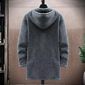 Мужской свитер с утепленной темпераментной плюшевой подкладкой, ветрозащитный свитер на молнии, мужское пальто для повседневной носки