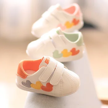Обувь для девочек, весенне-осенняя детская белая обувь с рисунком в виде сердца, Обувь для мальчиков 1-3 лет, Функциональная обувь, Обувь для малышей أحذية غير رسمية