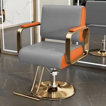 Парикмахерские кресла из нержавеющей стали, роскошные профессиональные кресла для салона красоты, современное парикмахерское кресло colchones furniture HY