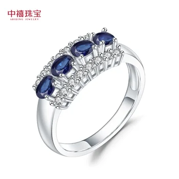 подлинные брендовые драгоценности New Light Luxury Premium Blue из модной дизайнерской линейки с инкрустированным серебром s925 Красочным кольцом с сокровищами h