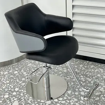 Подъемные парикмахерские кресла Nordic, Мебель для салона, Профессиональное парикмахерское кресло, Простой Вращающийся парикмахерский стул для салона красоты