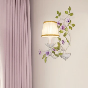 Прикроватная лампа Настенный светильник с цветами в спальне Настенный светильник для спальни Настенный светильник для гостиной Декоративная светодиодная подсветка для спальни Лестница