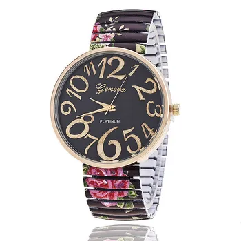 Прямая поставка, женские часы с цветочным узором, повседневные женские модные кварцевые наручные часы, женские часы Relogio Feminino