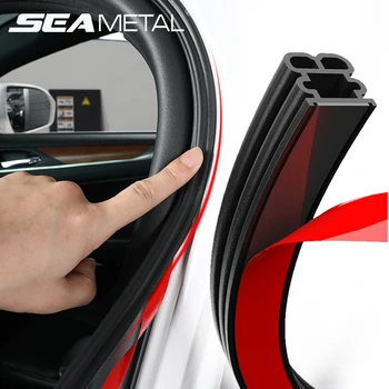 Резиновые уплотнения для дверей автомобиля SEAMETAL, двухслойные наклейки для авто, Уплотнительная лента для защиты от столкновений, капот автомобиля, Звуконепроницаемые аксессуары