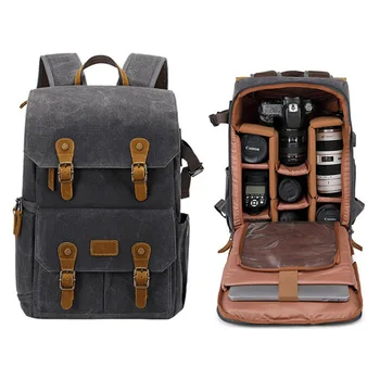 Фотография, повседневный Батик, холщовый рюкзак для ноутбука, водонепроницаемая мужская сумка для фотоаппарата, чехол для переноски с USB-портом для DSLR