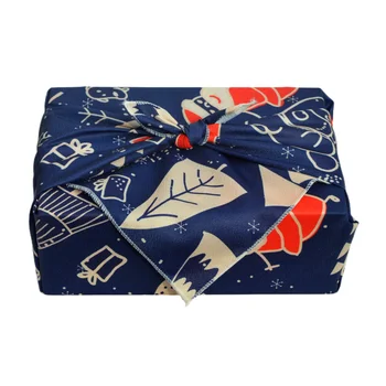 Японский коврик для стола с принтом из полиэстера Фурошики, коврик для Рождественской упаковки подарков, Многоцелевой носовой платок